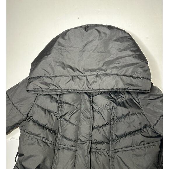 Kensie Outerwear Black Long Puffer Coat W/ Oversized Hood SZ XL *No Belt* - Picture 15 of 16